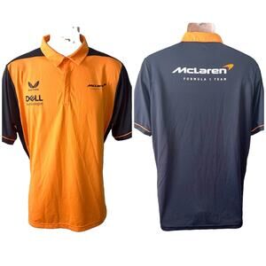 McLaren Formula One Racing Papaya Polo Shirt Castore 2024 Mens Large